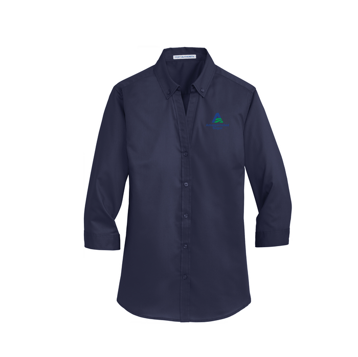 Port Authority 3/4-Sleeve SuperPro Twill Women's Shirt