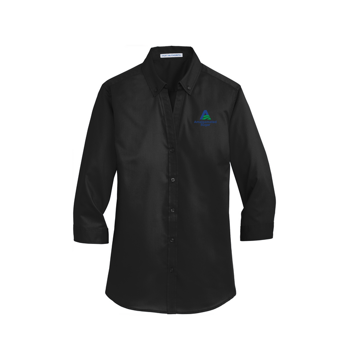 Port Authority 3/4-Sleeve SuperPro Twill Women's Shirt