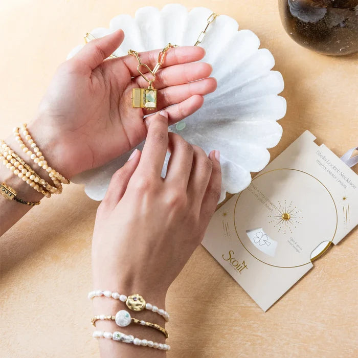 Positive Energy Stella Necklace in Pyrite Gold - Madison's Niche