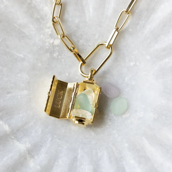 Positive Energy Stella Necklace in Pyrite Gold - Madison's Niche