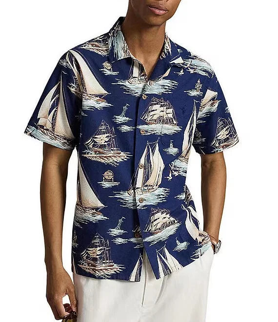 Printed Andy Camp Shirt