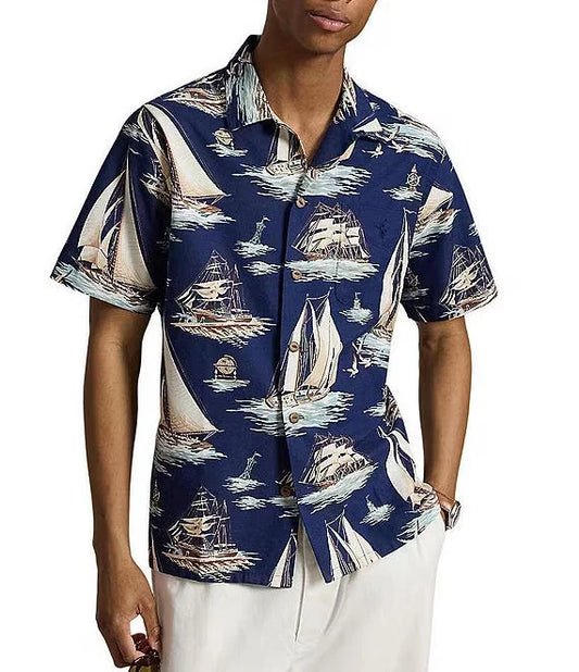 Printed Andy Camp Shirt