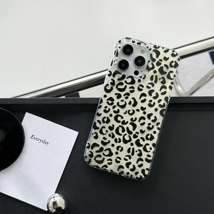 Full view of Printed Leopard Case. Soft-touch finish with a striking high-contrast animal print design.