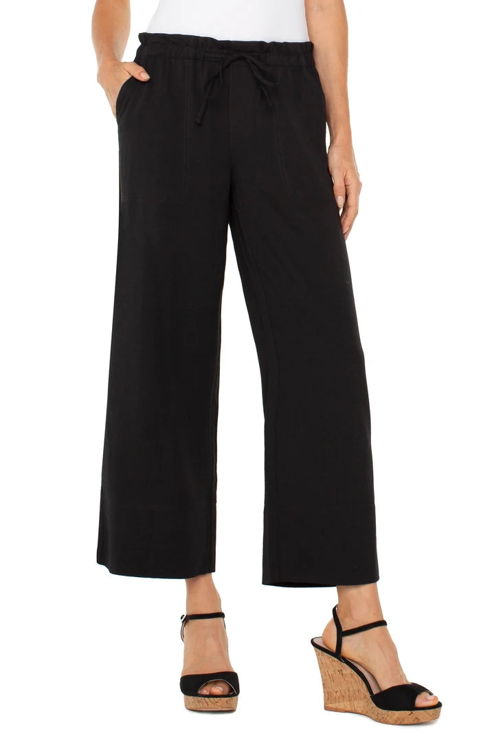 Pull on Tie Waist Wide Leg Pant - Madison's Niche