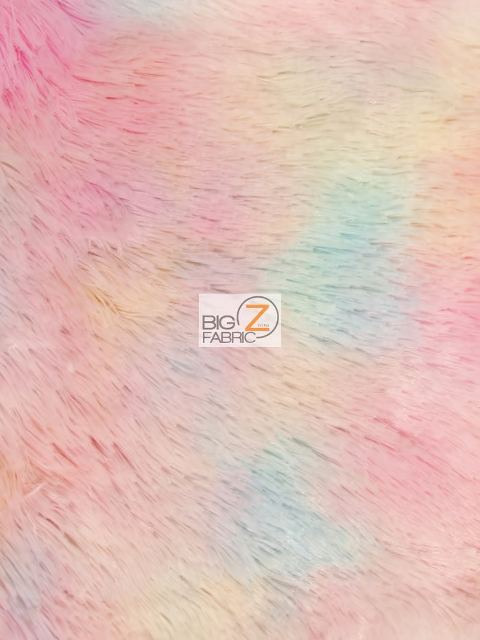 Rainbow 4 Minky Shaggy Baby Soft Fabric / Sold By The Yard||color:Pastel Rainbow
