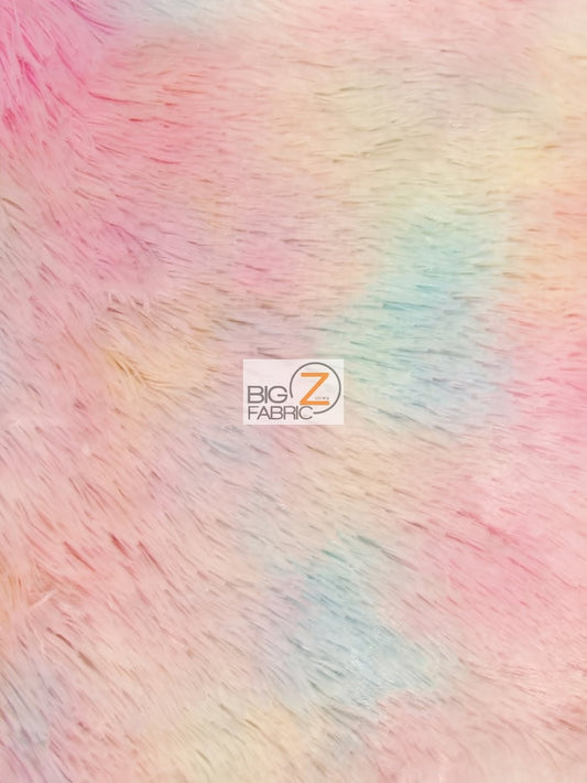 Rainbow 4 Minky Shaggy Baby Soft Fabric / Sold By The Yard||color:Pastel Rainbow