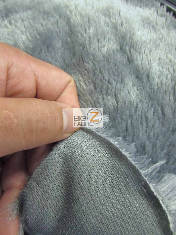 Grey Minky Shaggy Baby Soft Fabric / Sold By The Yard||color:Grey