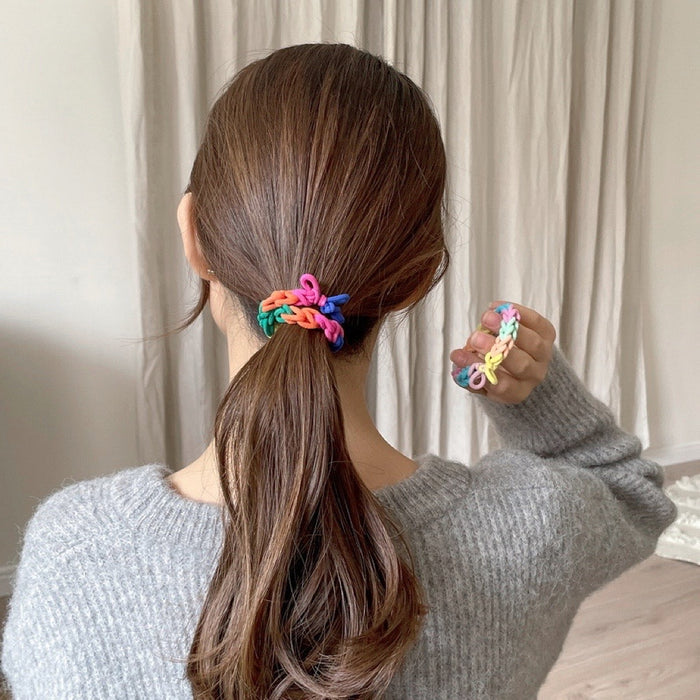 Close-up of Rainbow Hair Ring , easy for workdays and special occasions.