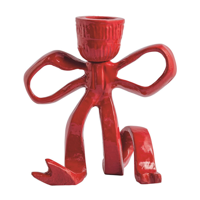 Red Bow Taper Holder
