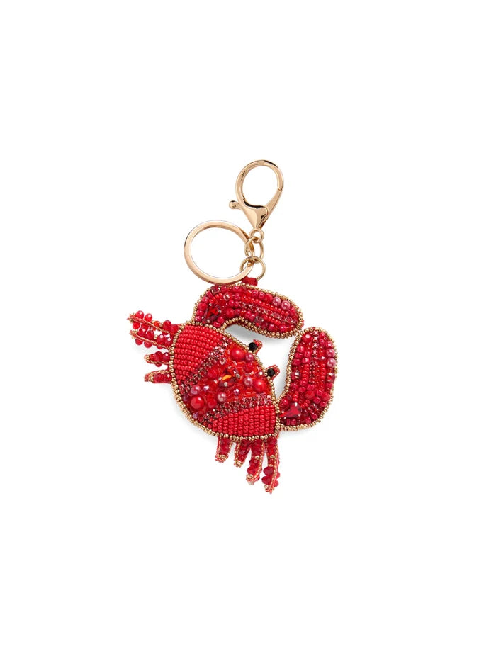 Red Crab Beaded Key Ring - Madison's Niche