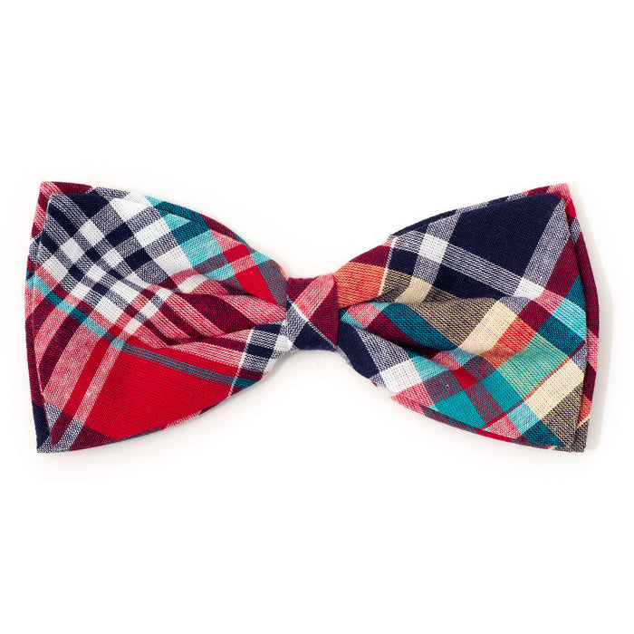 Red Plaid Bow Tie - Madison's Niche
