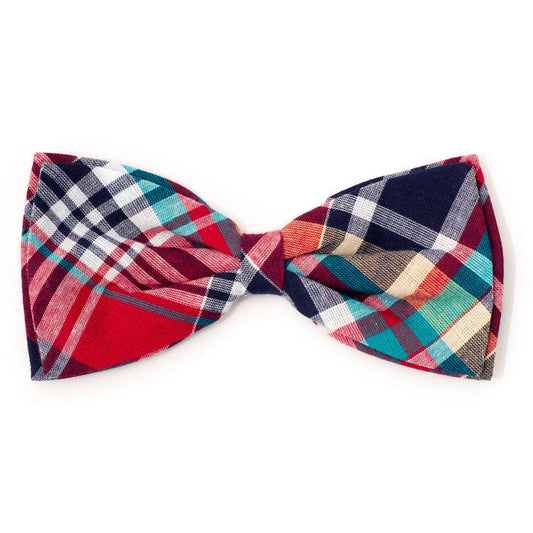 Red Plaid Bow Tie - Madison's Niche