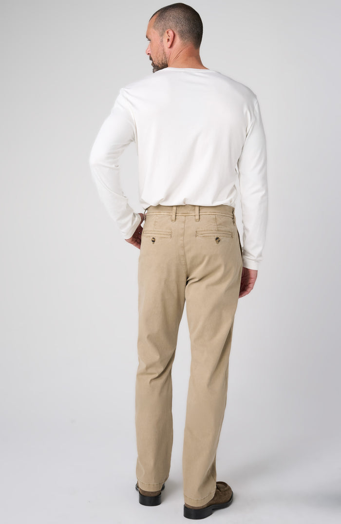 Relaxed Straight Chino Pant in Khaki
