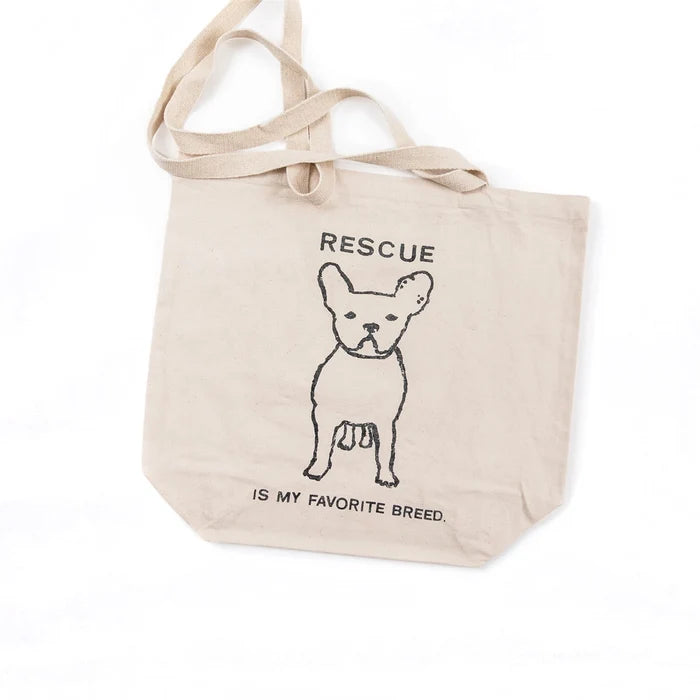 Rescue is My Favorite Breed Canvas Tote - Madison's Niche