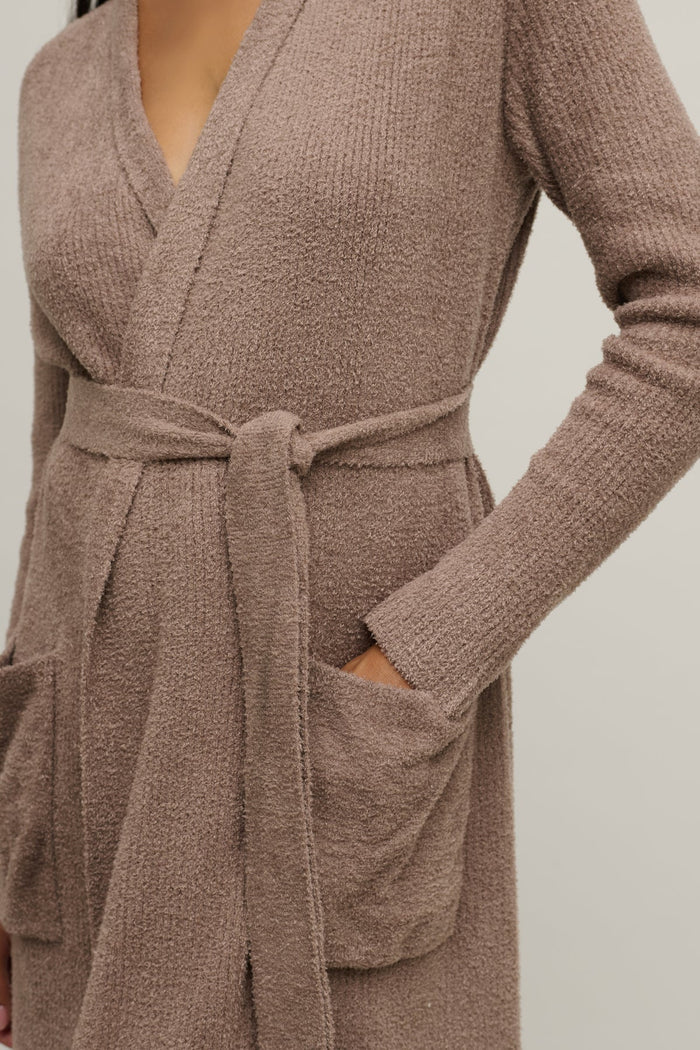 Ribbed Robe in Sable - Madison's Niche