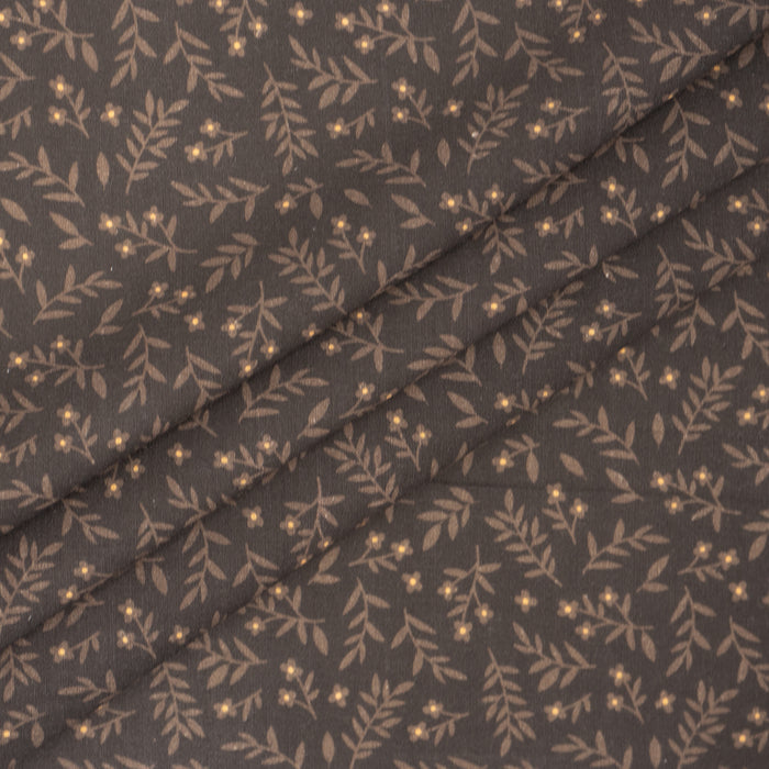 Roc-lon 100% Cotton, 108" Wide, Quilt Backing, Packed Floral Chocolate, Cut By Yard