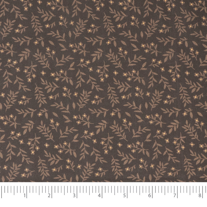 Roc-lon 100% Cotton, 108" Wide, Quilt Backing, Packed Floral Chocolate, Cut By Yard