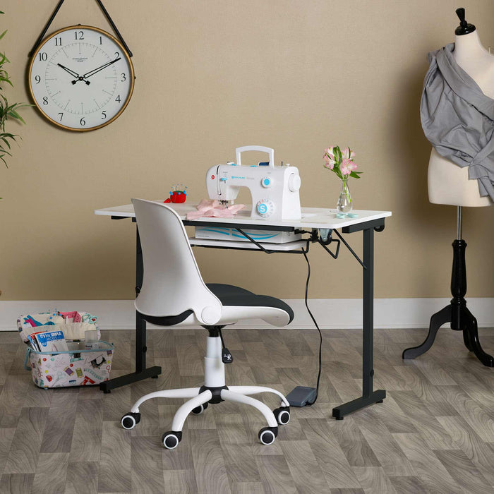 Rollaway II Sewing Table Black / White