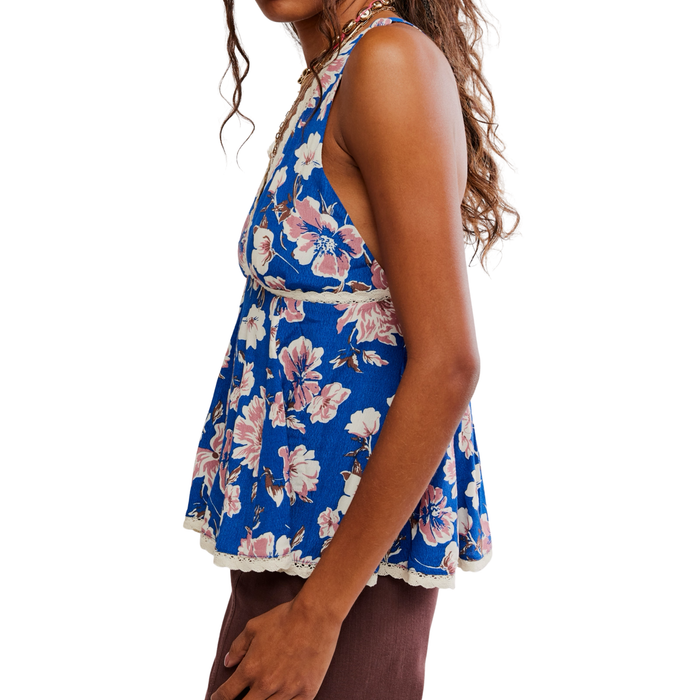 Rome Printed Tank in Navy