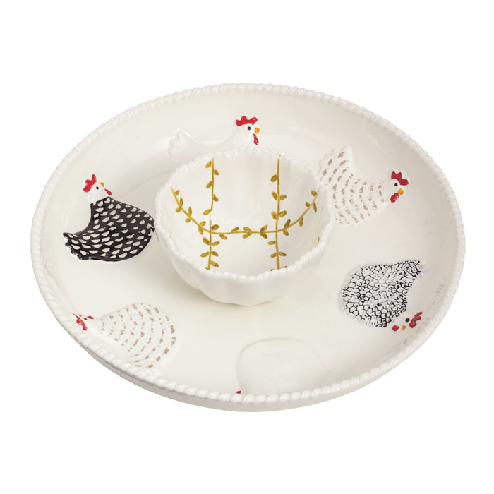 Rooster Chip & Dip Set - Madison's Niche