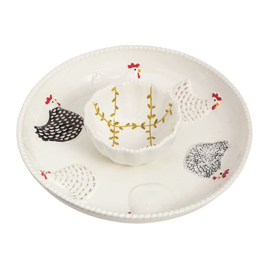 Rooster Chip & Dip Set - Madison's Niche