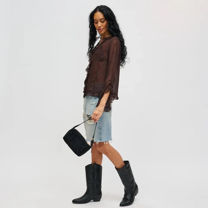Rose Shoulder Bag in Black - Madison's Niche
