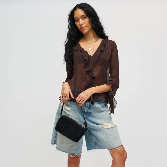 Rose Shoulder Bag in Black - Madison's Niche