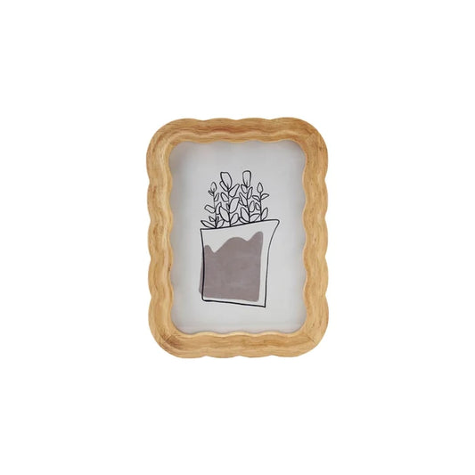 Rubberwood Scalloped 5x7 Frame - Madison's Niche