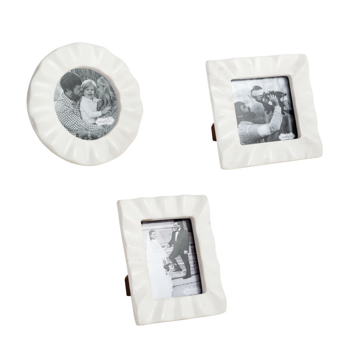 Ruffled Marble Frame - Madison's Niche