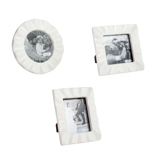 Ruffled Marble Frame - Madison's Niche