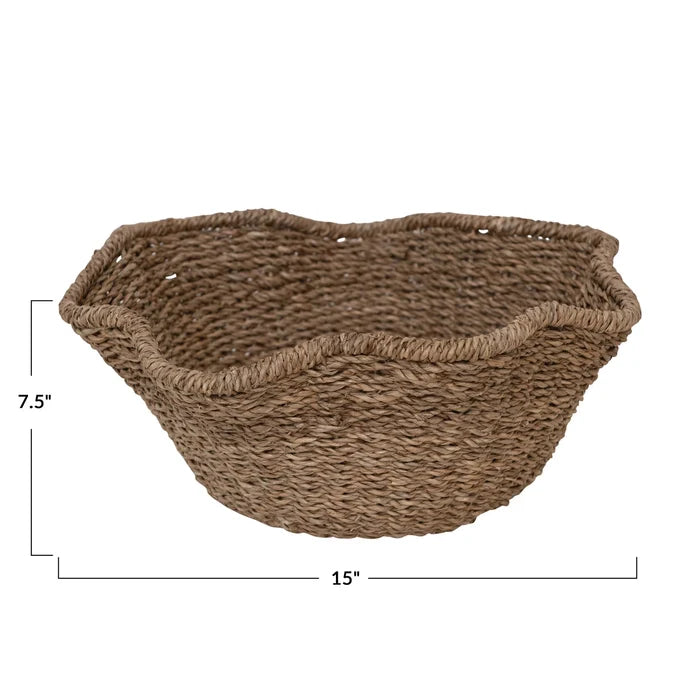 Ruffled Rattan Bowl - Madison's Niche