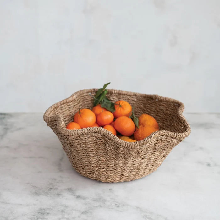Ruffled Rattan Bowl - Madison's Niche