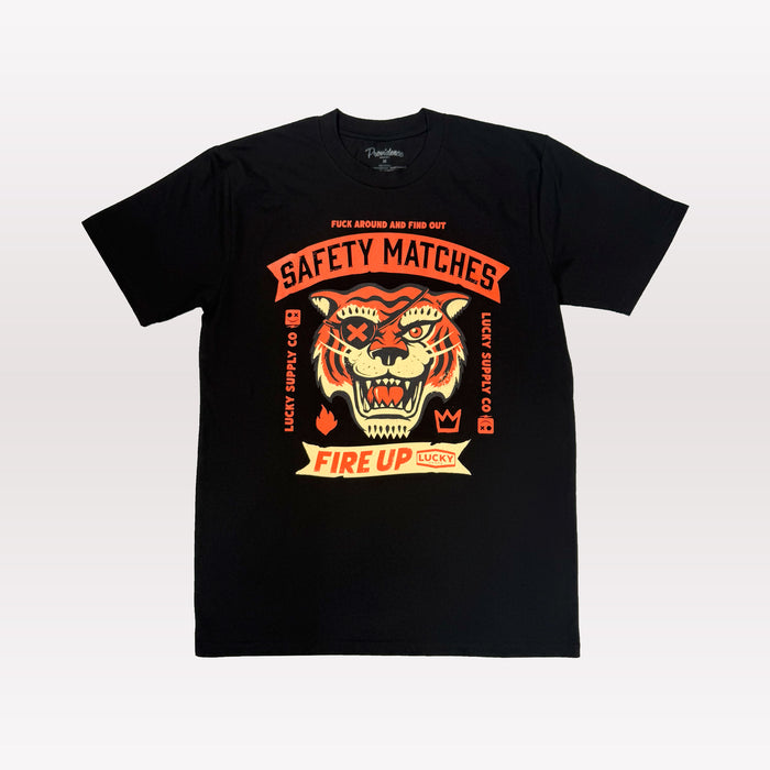 Safety Matches T-Shirt - Black