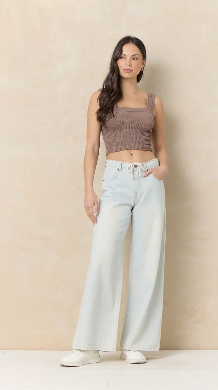 Salt Wash Denim Wide Pant - Madison's Niche