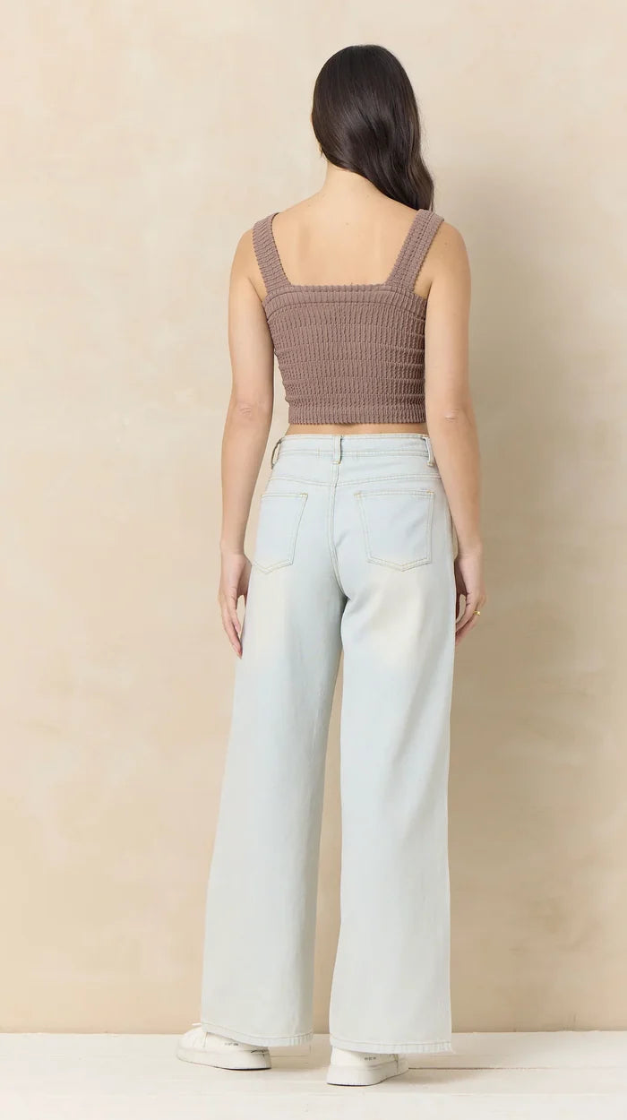 Salt Wash Denim Wide Pant - Madison's Niche