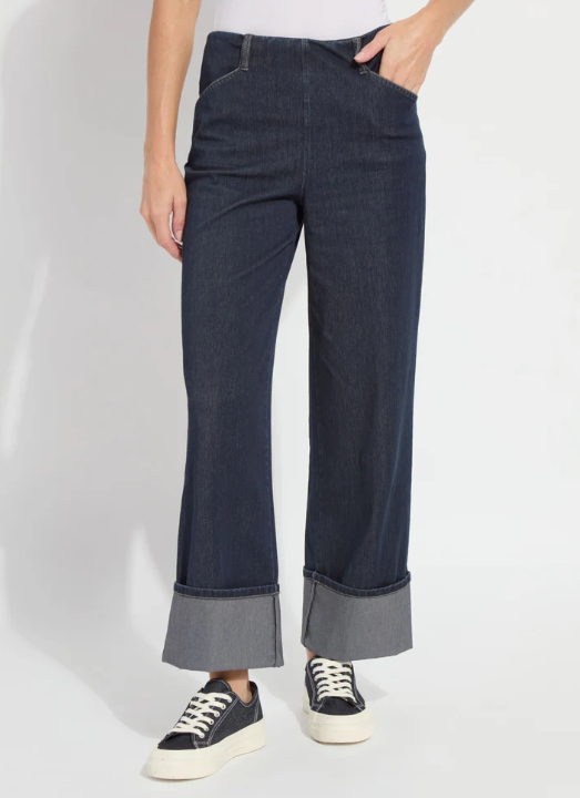 Samara Cuffed Wide Leg Denim - Madison's Niche