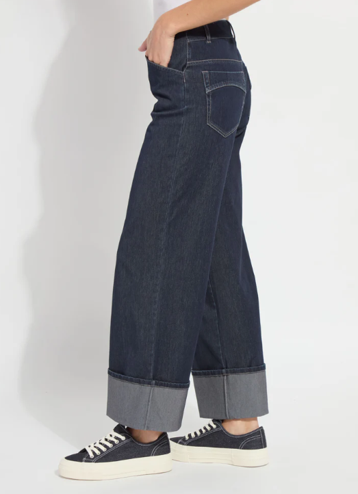 Samara Cuffed Wide Leg Denim - Madison's Niche