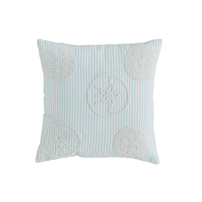 Sand Dollar Beaded Pillow - Madison's Niche