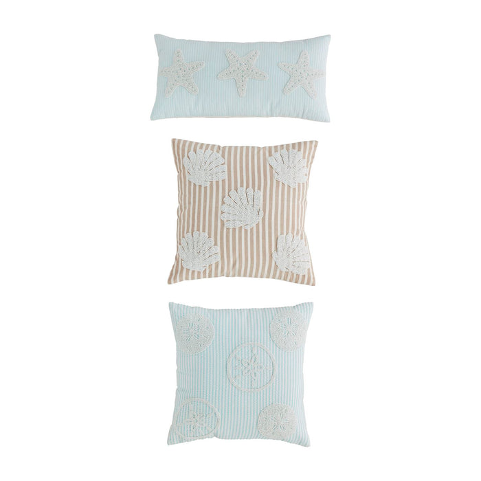 Sand Dollar Beaded Pillow - Madison's Niche