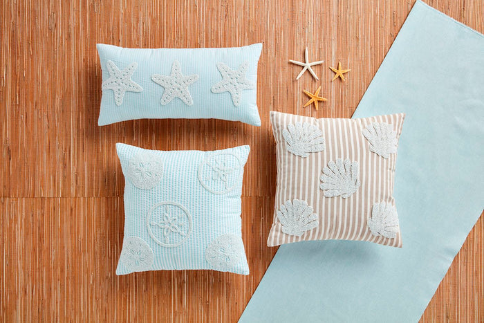 Sand Dollar Beaded Pillow - Madison's Niche