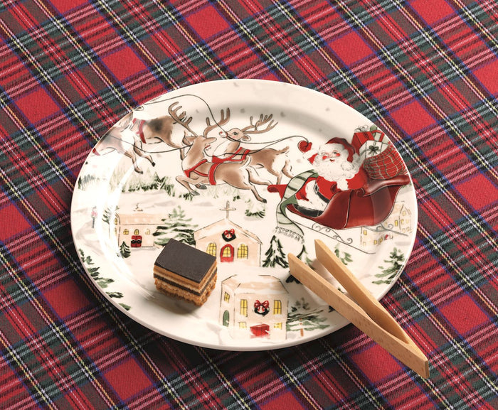 Santa Scene Plate Set