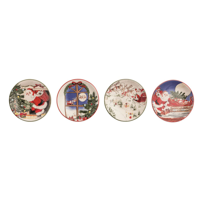 Santa Scene Tidbit Plate