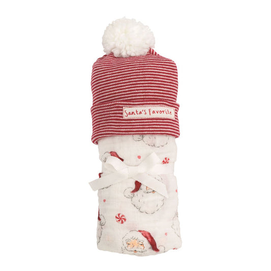 Santa Swaddle And Hat Set