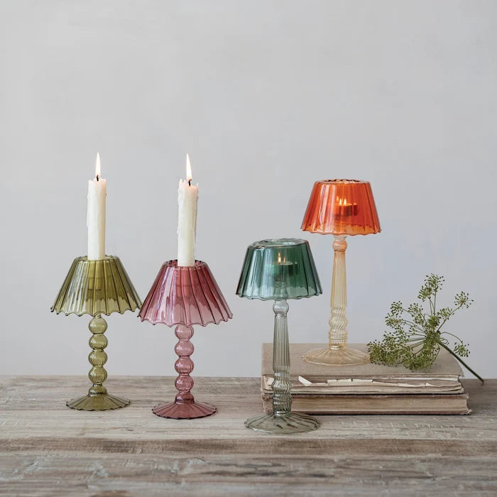 Scalloped Candle Holder Table Light - Madison's Niche