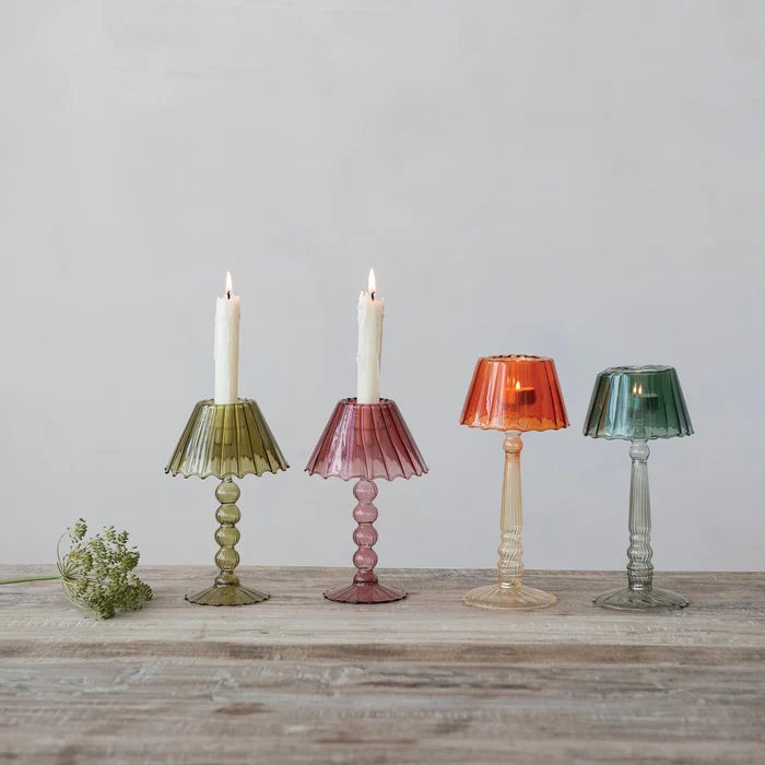 Scalloped Candle Holder Table Light - Madison's Niche