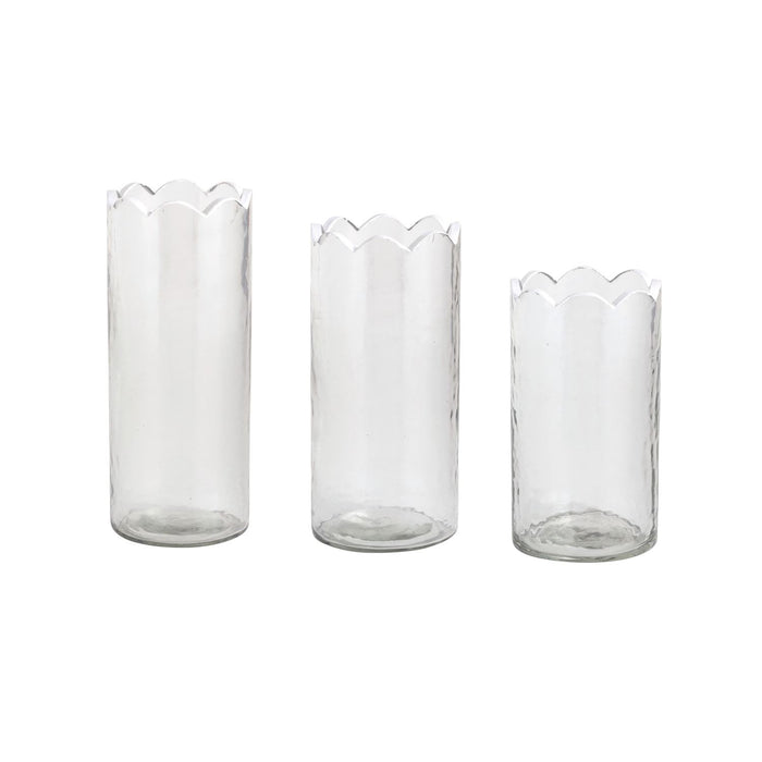 Scalloped Glass Bud Vase - Madison's Niche