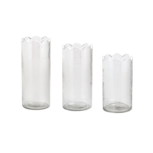 Scalloped Glass Bud Vase - Madison's Niche