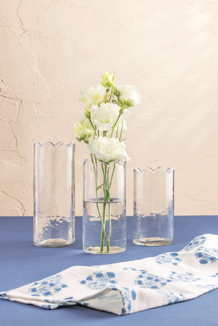 Scalloped Glass Bud Vase - Madison's Niche