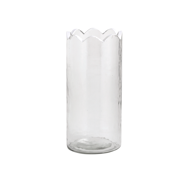 Scalloped Glass Bud Vase - Madison's Niche