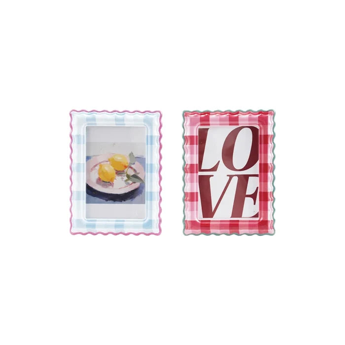 Scalloped Plaid 4X6 Frame - Madison's Niche